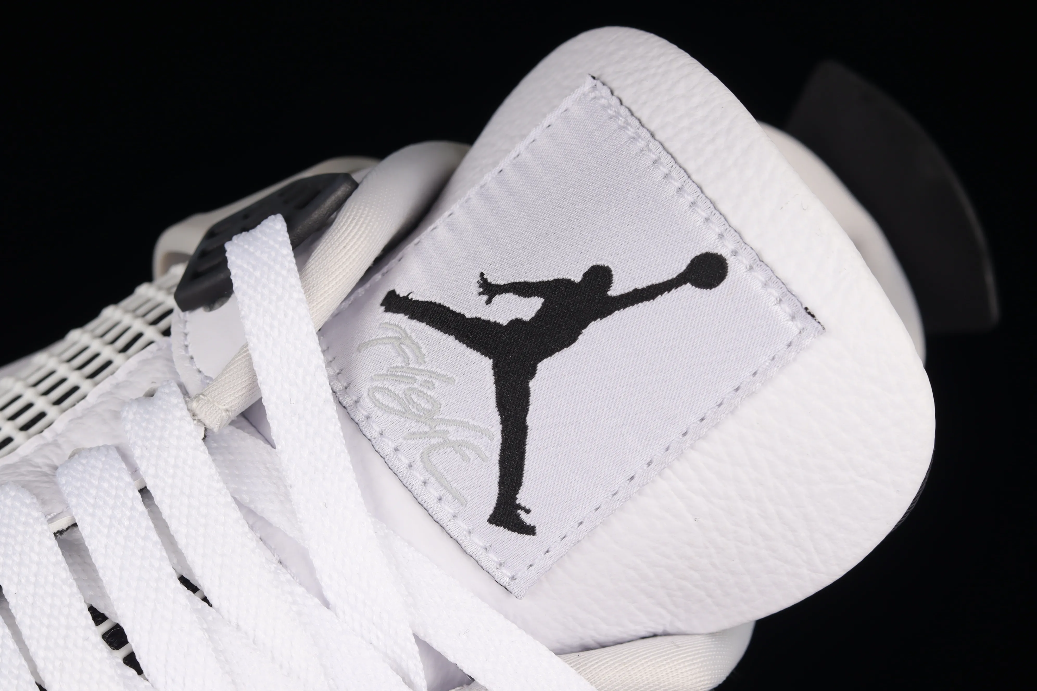 All categories Air Jordan Jordan series basketball shoes Air Jordan 4 pure original Air Jordan 4 "Military Black" AJ4 Joe 4 gray and black stitching DH6927-111